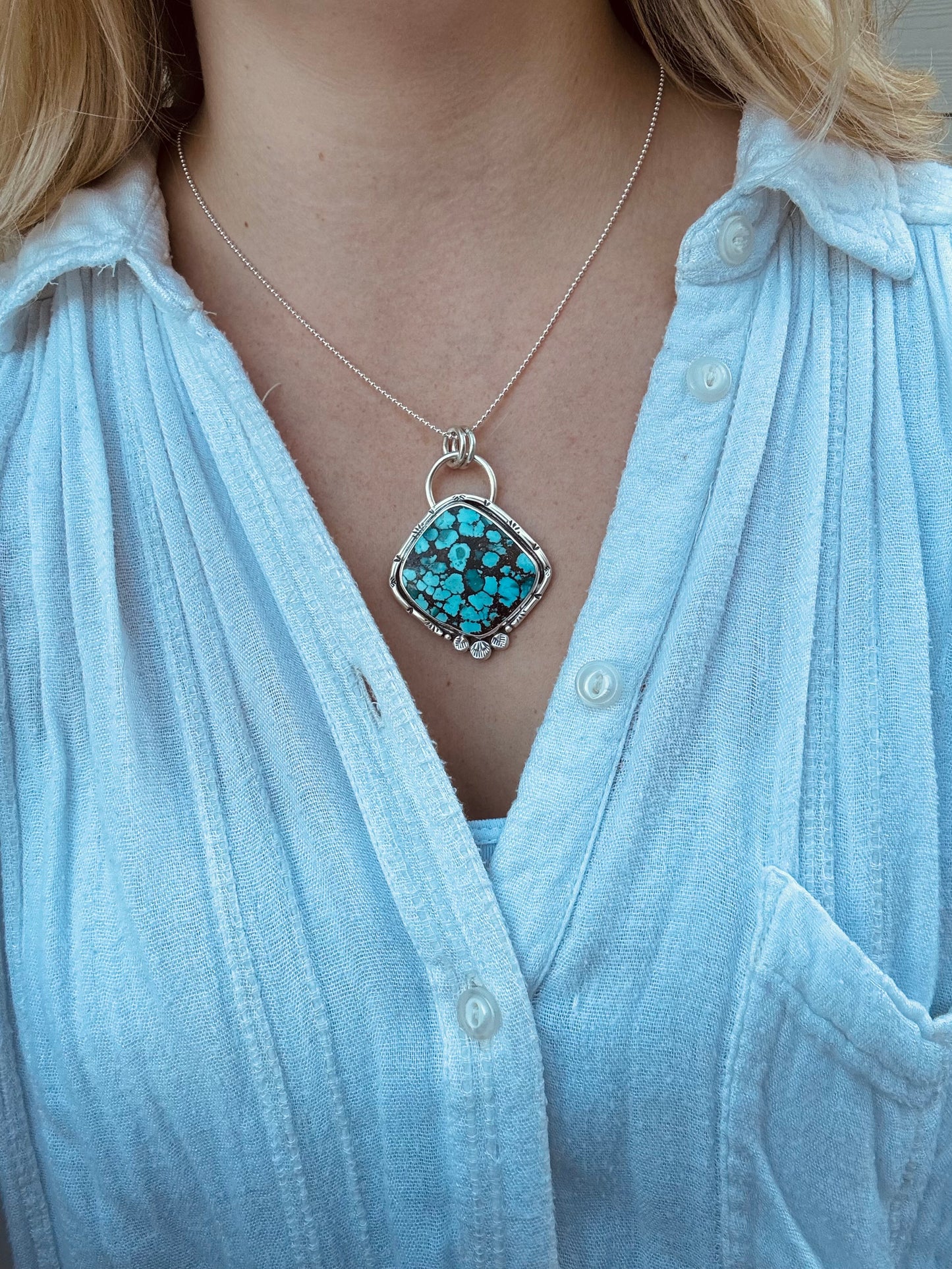 Treasure Mountain Turquoise Statement Pendant