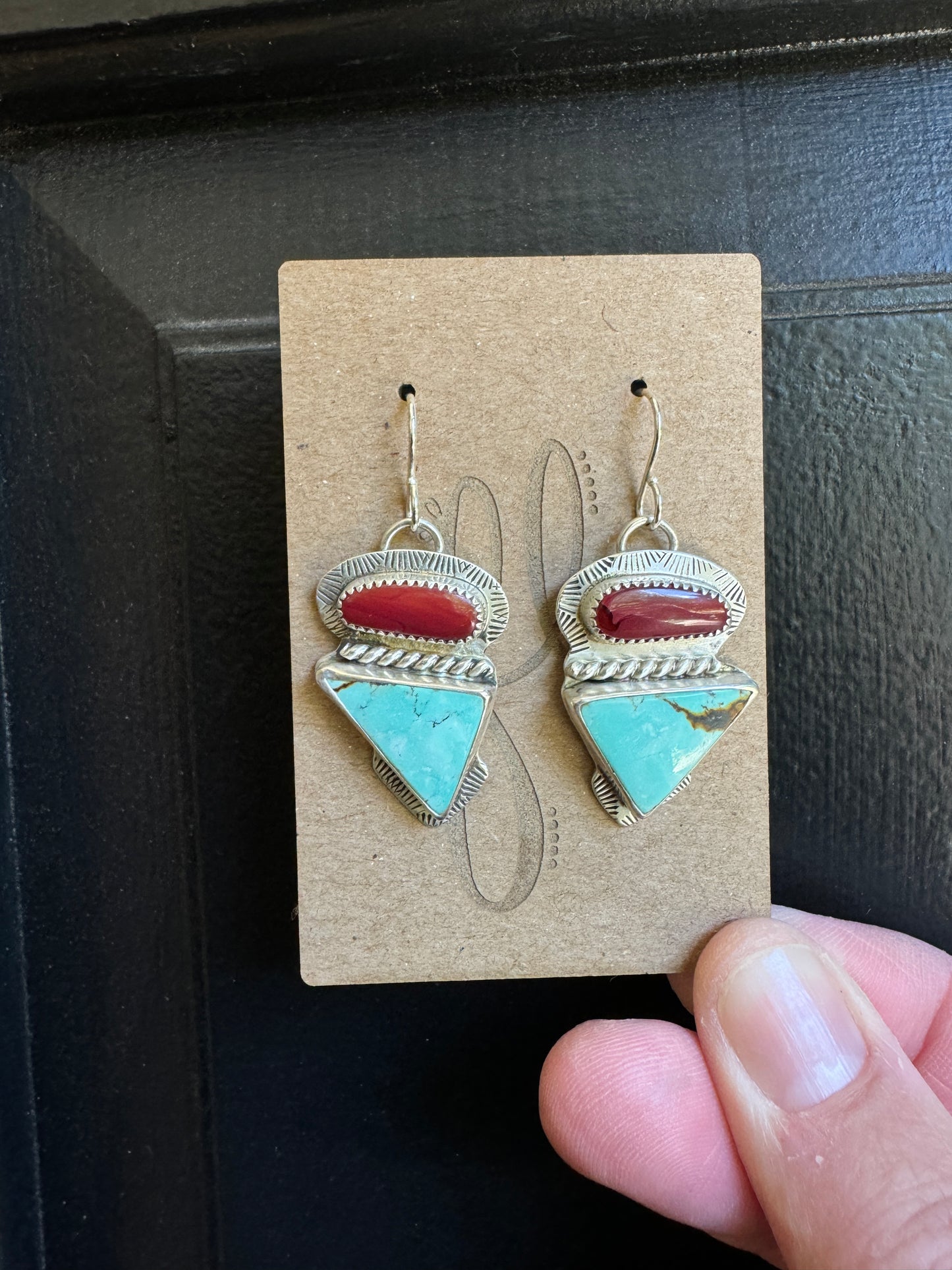 Rosarita and Turquoise Earrings