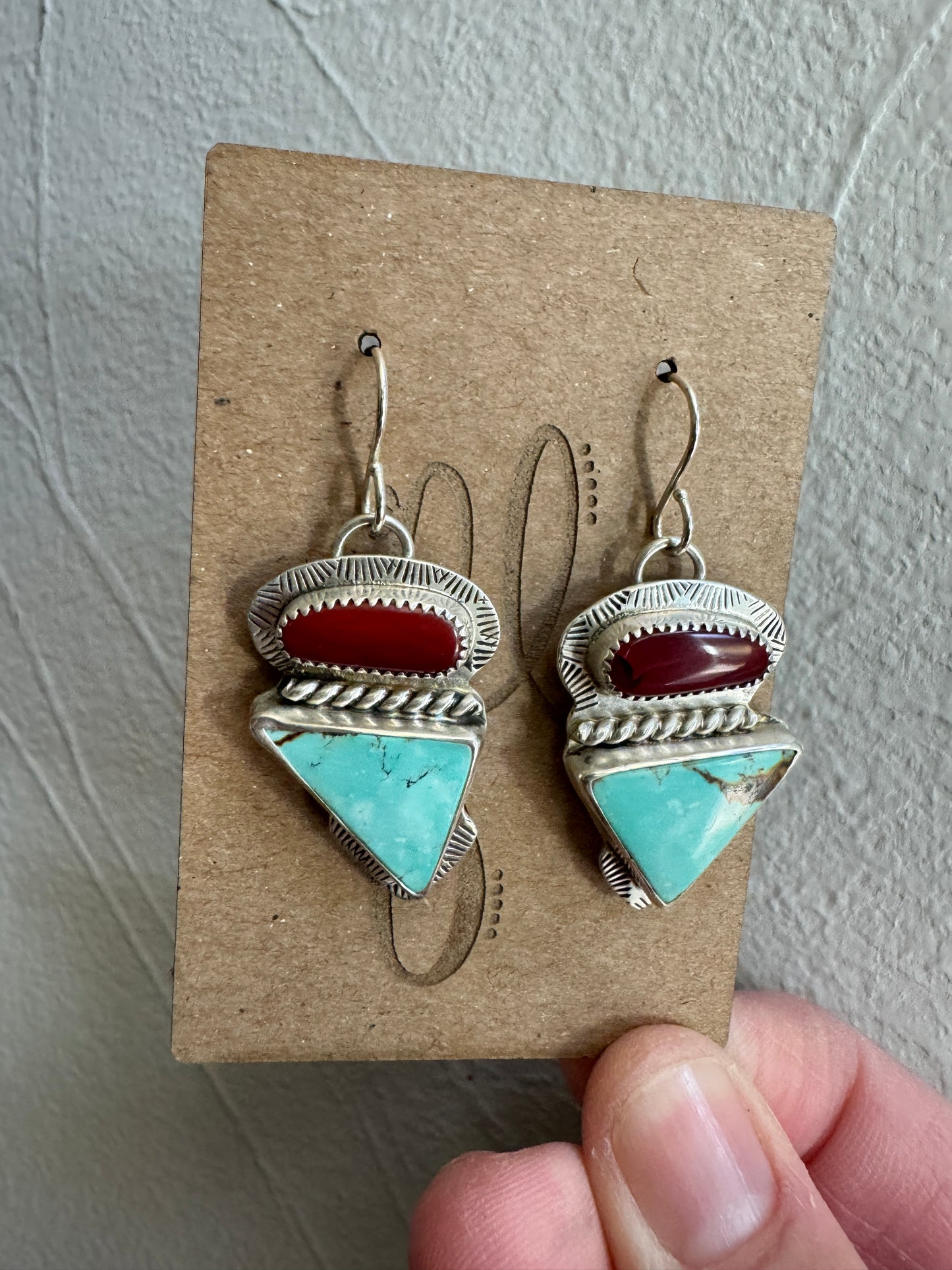 Rosarita and Turquoise Earrings