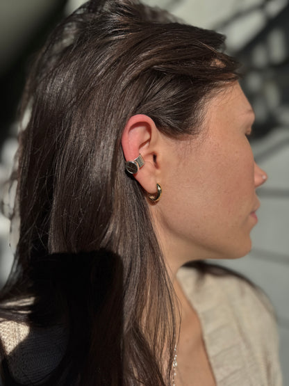 Ammonite Opalized Fossil Ear Cuff