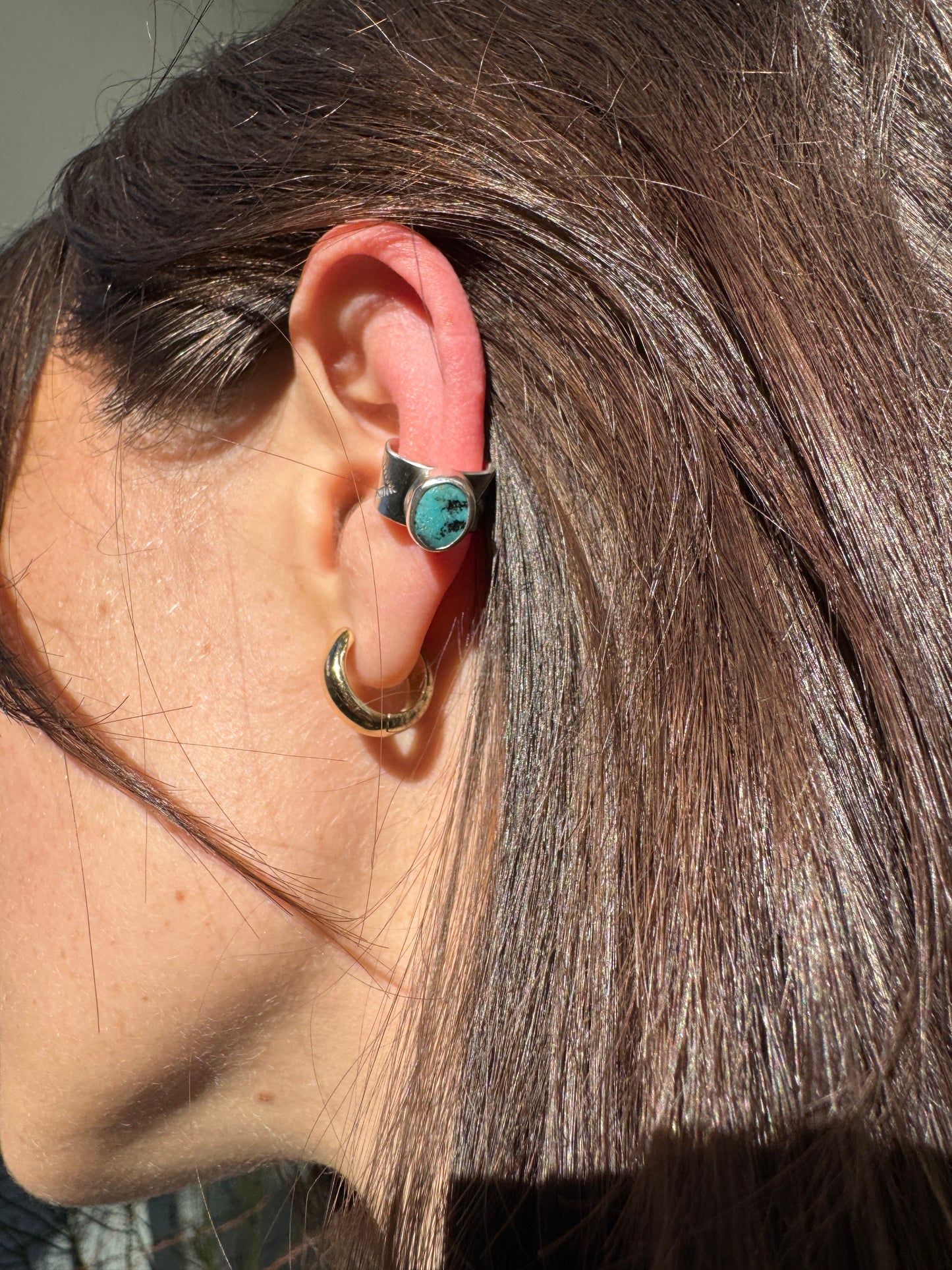 Kingman Turquoise Ear Cuff