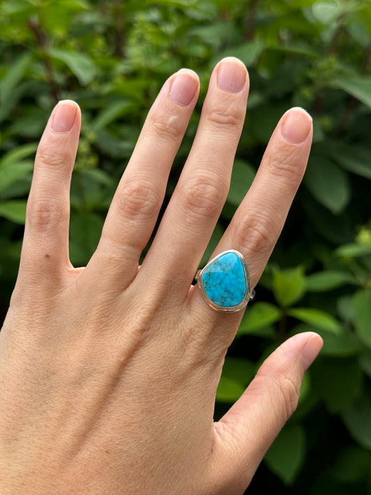 Bright Freeform Turquoise Ring