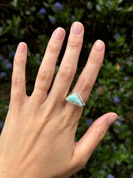 Triangle Royston Turquoise Ring