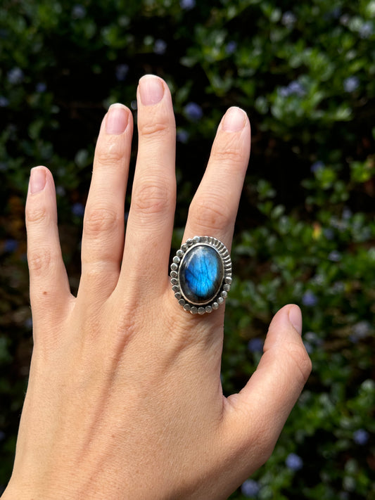 Labradorite Oval Ring