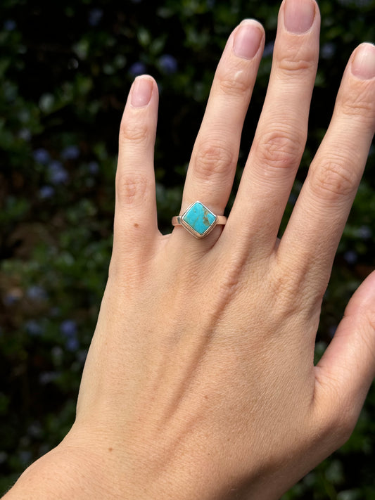 Little Turquoise Square Ring