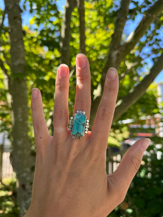 Rectangle Turquoise Ring