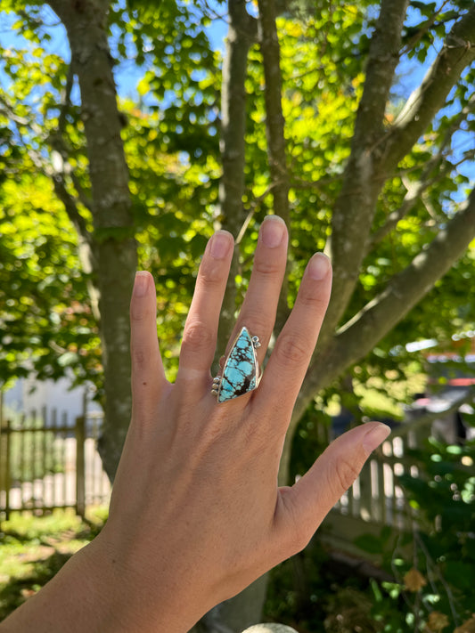 Triangle Turquoise Statement Ring