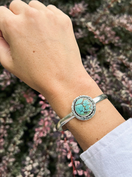 Hubei Turquoise Cuff Bracelet - Circle